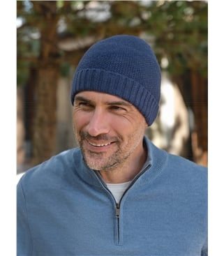 Mens Essential Lambswool Beanie Hat