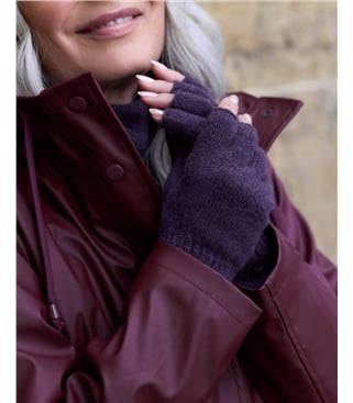Womens Lambswool Fingerless Gloves