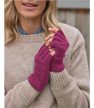 Womens Lambswool Fingerless Gloves