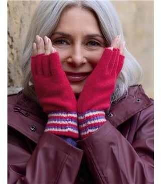Womens Lambswool Fingerless Gloves