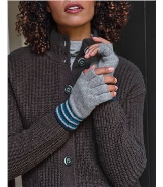 Womens Lambswool Fingerless Gloves