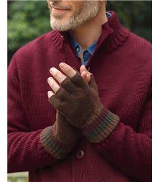 Mens Essential Lambswool Fingerless Glove