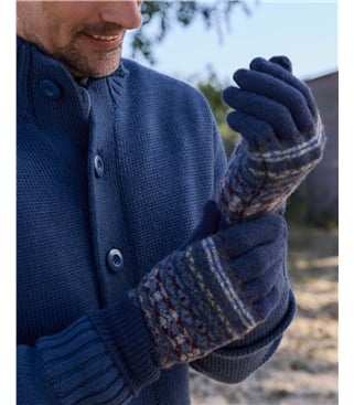 Mens Fairisle Lambswool Gloves