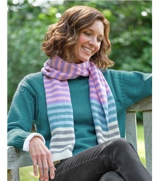 Multi Stripe Lambswool Scarf