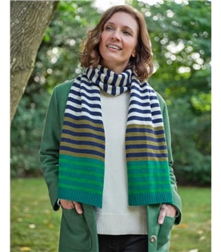 Multi Stripe Lambswool Scarf