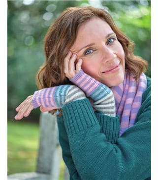 Multi Stripe Lambswool Wristwarmer