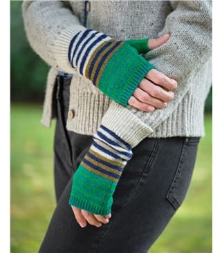 Multi Stripe Lambswool Wristwarmer