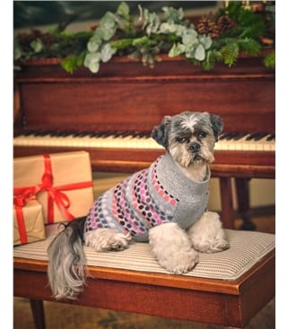 Lambswool Fairisle Knit Dog Jumper