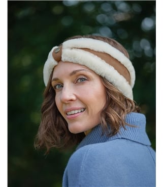 Sheepskin And Suede Headband