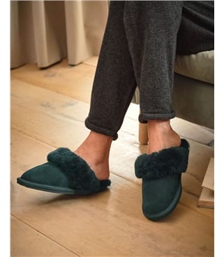  Mules bordées de laine - Femme - Peau de mouton