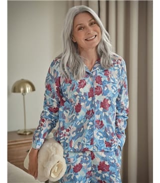 Woven Revere Collar PJ Top