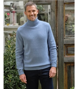 Rollkragenpullover aus Lammwolle für Herren