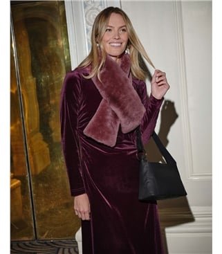 Silk Lined Shearling Scarf