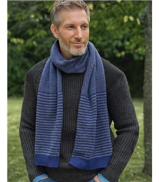 Mens Reversible Double Stitch Scarf