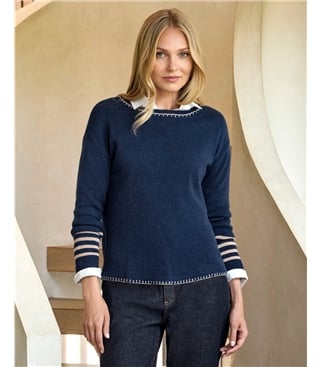 Blanket Stitch Stripe Jumper