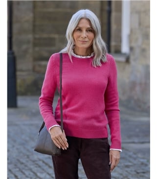 Pull à col rond – Femme – Laine d’agneau certifiée 100% RWS 