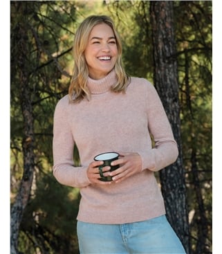 Pull à col roulé - Femme - Laine d’agneau certifiée 100% RWS