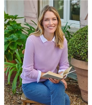 Cashmere Merino Crew Neck Cardigan