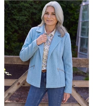 Cotton Blend Edge To Edge Jacket