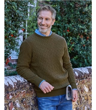 Cashmere and Merino Cable Sweater