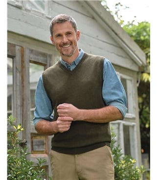 Pull sans manches - Homme - Cachemire & Mérinos