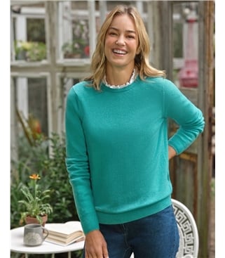 Cashmere and Merino Crew Neck Knitted Jumper