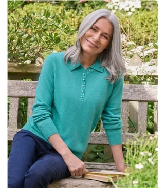 Cashmere and Merino Knitted Polo Shirt