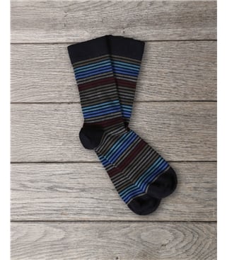 Mens Bamboo Multi Stripe Socks