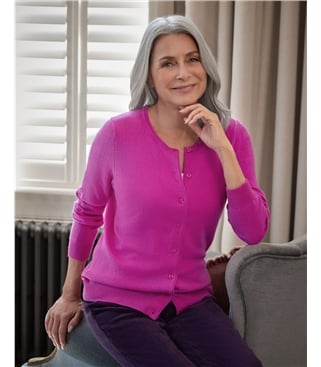 Cashmere Merino Crew Neck Cardigan