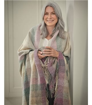 Pure Wool Check Throw