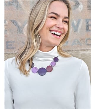 Mixed Wooden Disc Necklace