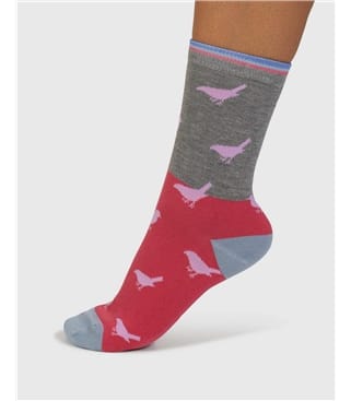 Socken mit Bambusviskose, Vogel – Birdie