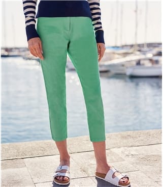 Womens Cropped Colour Jeans 10 Green Womens Cropped Colour Jeans 10 Green