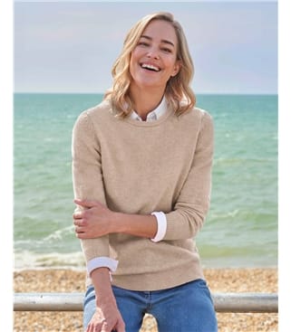 Pull à col rond – Femme – Laine d’agneau certifiée 100% RWS 