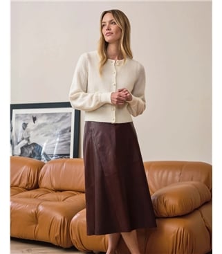 Leather Midi Skirt