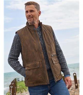 Grike Leather Gilet 