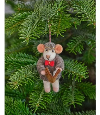 Grandpa Mouse Christmas Decoration
