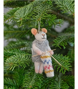 Grandma Mouse Christmas Decoration