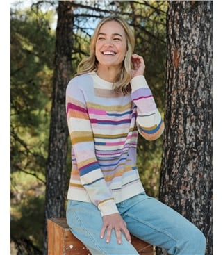 Textured Irregular Stripe Jumper
