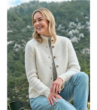 Wool Loop Funnel Neck Jacket