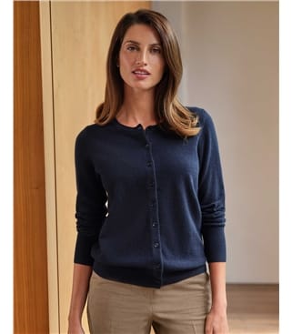Cashmere Crew Neck Cardigan