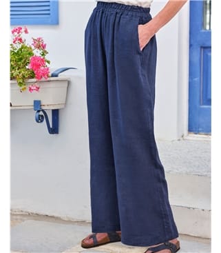 Weite Leinenhose