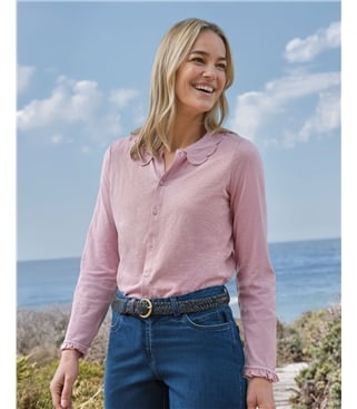 Petal Collar Jersey Top