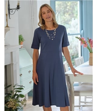 Texturiertes Kleid aus Baumwolle