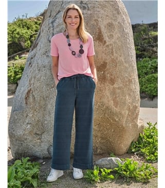 Pantalon en jersey denim doux - Femme - 100 % coton