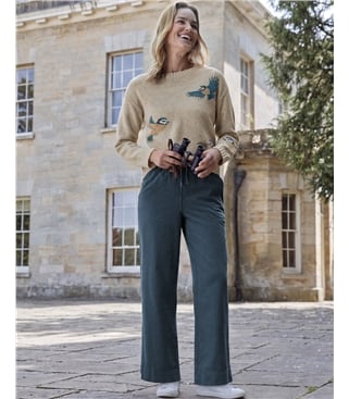 Pantalon en jersey denim doux - Femme - 100 % coton