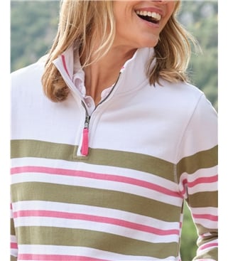 Organic Cotton Half Zip Sweatshirt