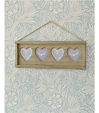 4 Heart Wood Photo Frame