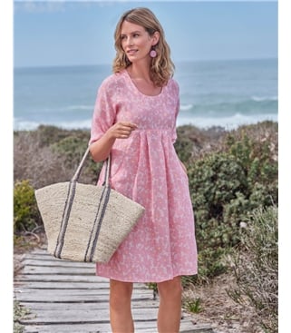 Robe-Tunique à poches - Femme - Pur Lin