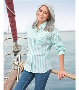 Relaxed Cotton Striped Shirt